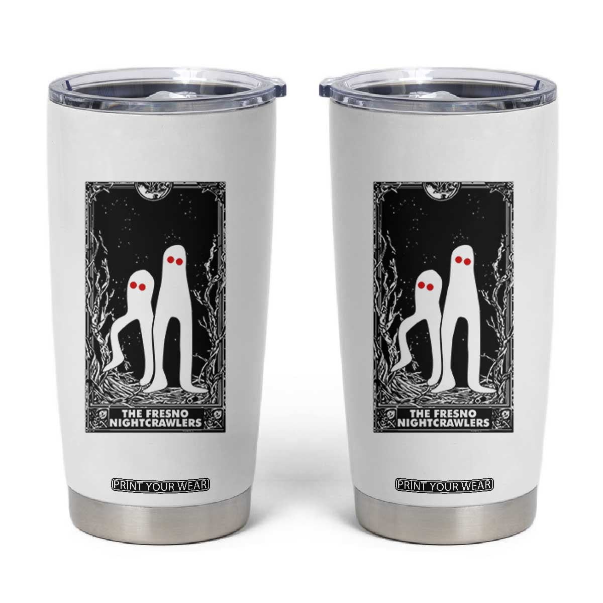 Funny Tarot Card Graphic Fresno Nightcrawlers Lover Tumbler Cup Cryptid Gift TS12 White Print Your Wear