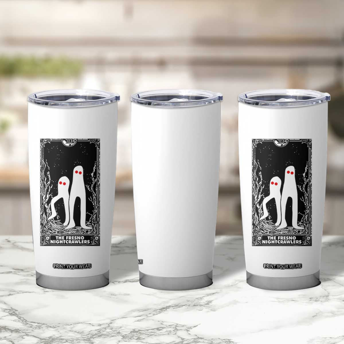 Funny Tarot Card Graphic Fresno Nightcrawlers Lover Tumbler Cup Cryptid Gift TS12 Print Your Wear