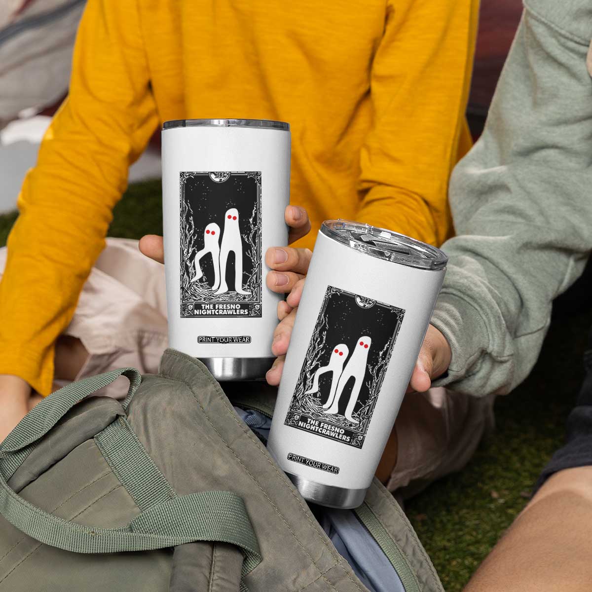Funny Tarot Card Graphic Fresno Nightcrawlers Lover Tumbler Cup Cryptid Gift TS12 Print Your Wear