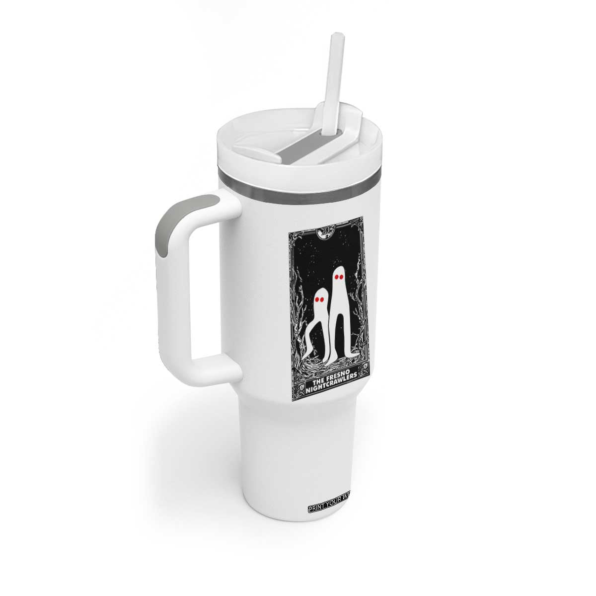 Funny Tarot Card Graphic Fresno Nightcrawlers Lover Tumbler With Handle Cryptid Gift TS12 Print Your Wear