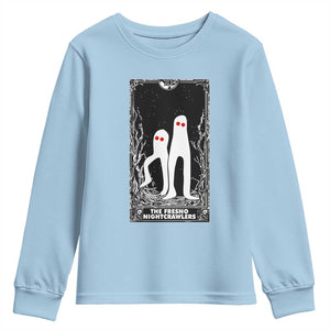 Funny Tarot Card Graphic Fresno Nightcrawlers Lover Youth Sweatshirt Cryptid Gift TS12 Light Blue Print Your Wear
