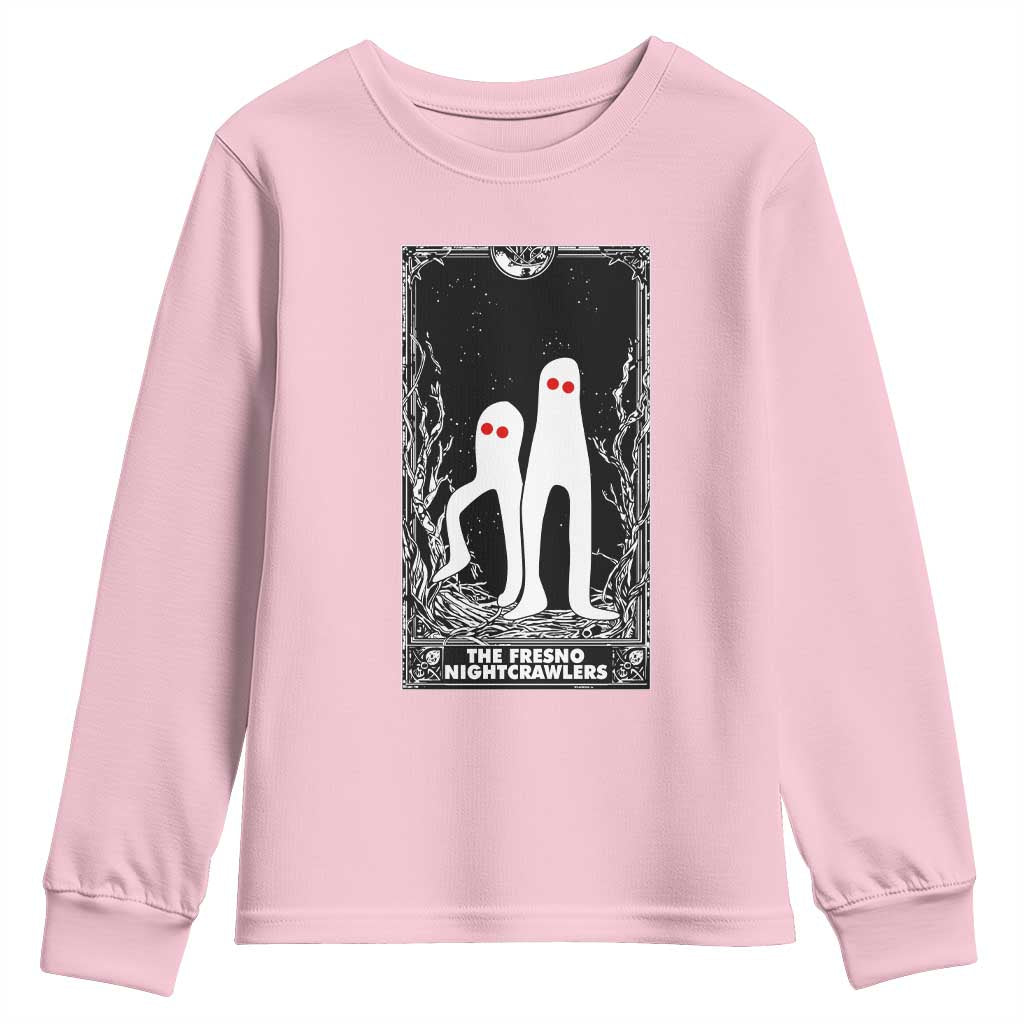 Funny Tarot Card Graphic Fresno Nightcrawlers Lover Youth Sweatshirt Cryptid Gift TS12 Light Pink Print Your Wear