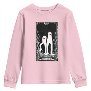 Funny Tarot Card Graphic Fresno Nightcrawlers Lover Youth Sweatshirt Cryptid Gift TS12 Light Pink Print Your Wear