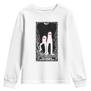 Funny Tarot Card Graphic Fresno Nightcrawlers Lover Youth Sweatshirt Cryptid Gift TS12 White Print Your Wear
