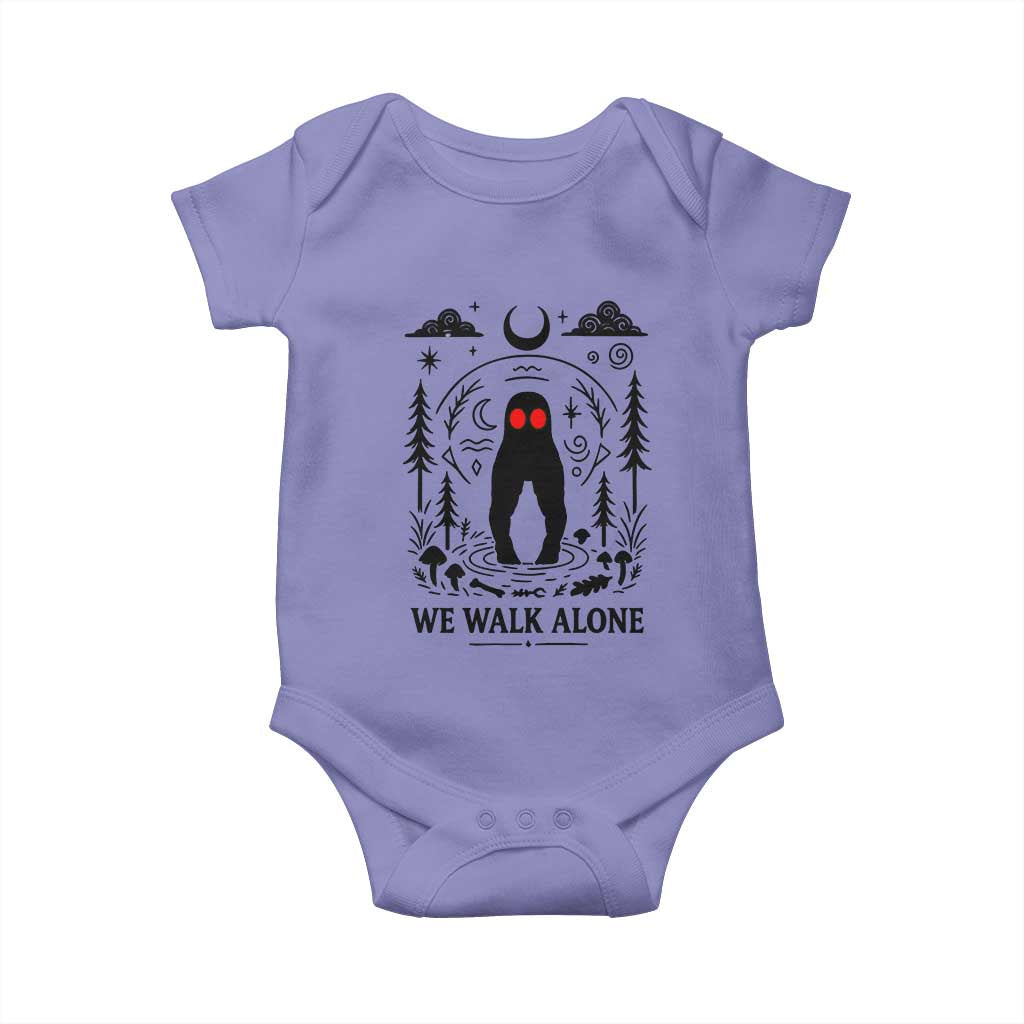 We Walk Alone Fresno Nightcrawler Baby Onesie California Cryptid Hunter TS12 Violet Print Your Wear