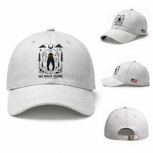 We Walk Alone Fresno Nightcrawler Baseball Cap California Cryptid Hunter TS12 Baseball Cap Universal Fit White Print Your Wear