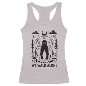 We Walk Alone Fresno Nightcrawler Racerback Tank Top California Cryptid Hunter TS12 Ice Gray Print Your Wear