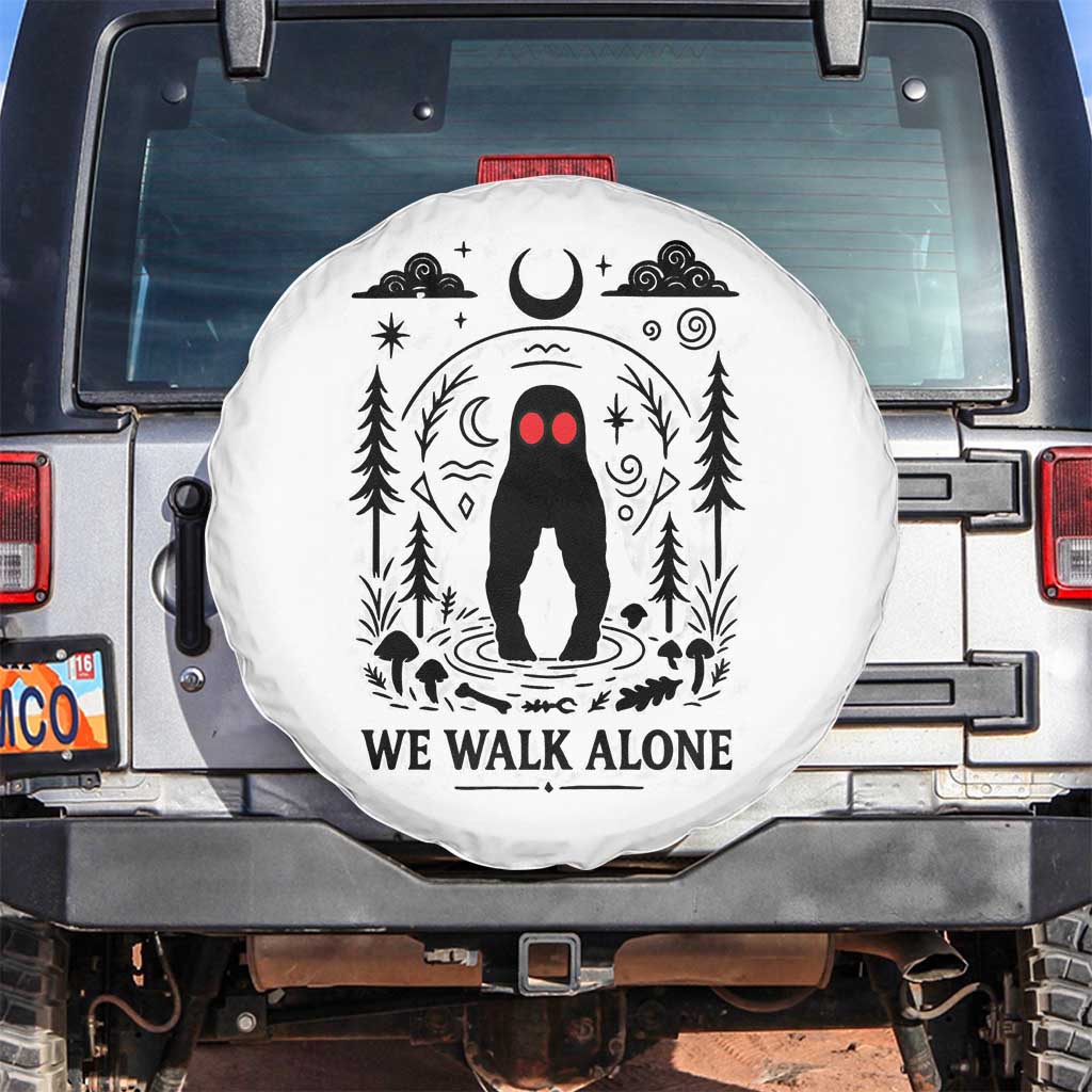 We Walk Alone Fresno Nightcrawler Spare Tire Cover California Cryptid Hunter TS12 No hole White Print Your Wear