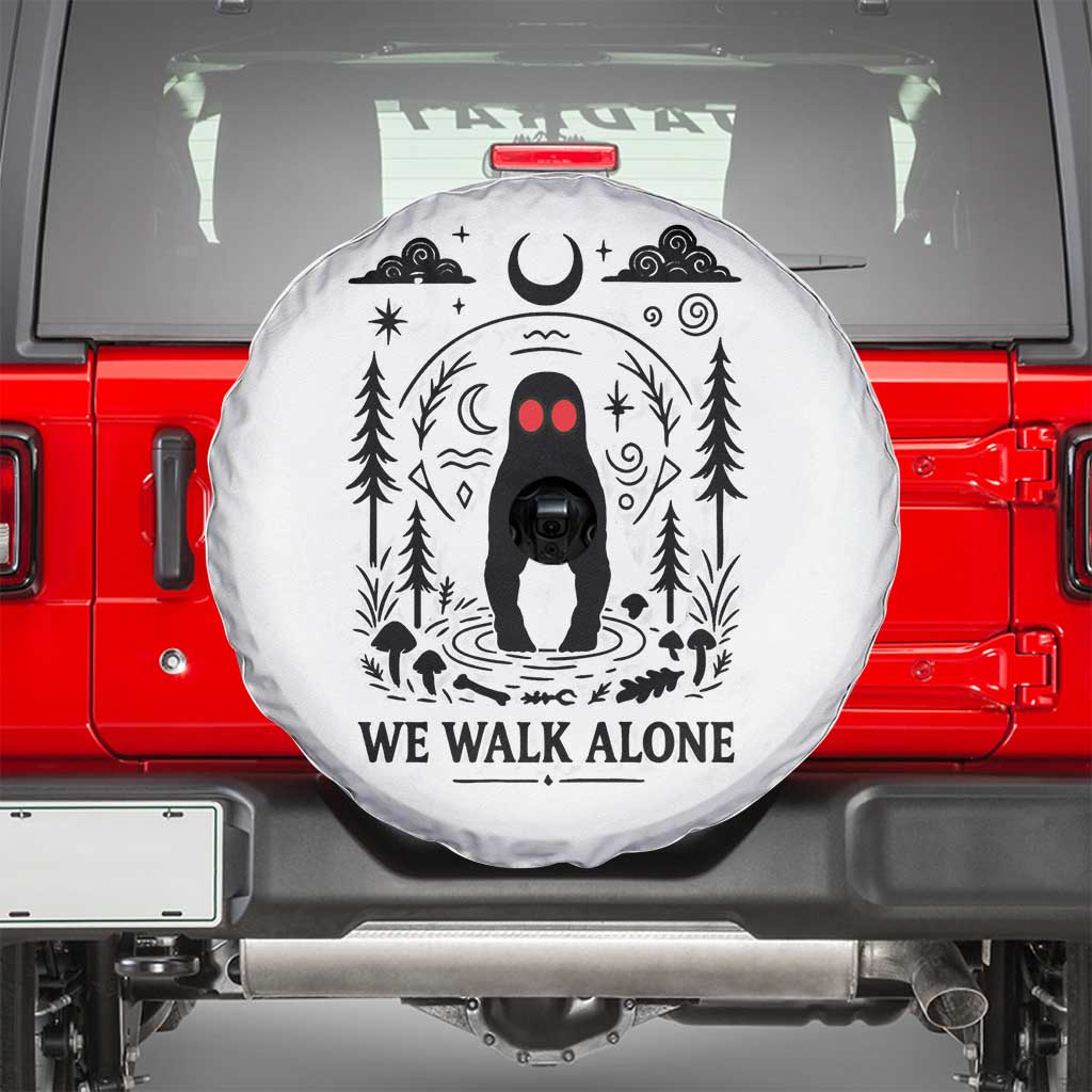 We Walk Alone Fresno Nightcrawler Spare Tire Cover California Cryptid Hunter TS12 White Print Your Wear