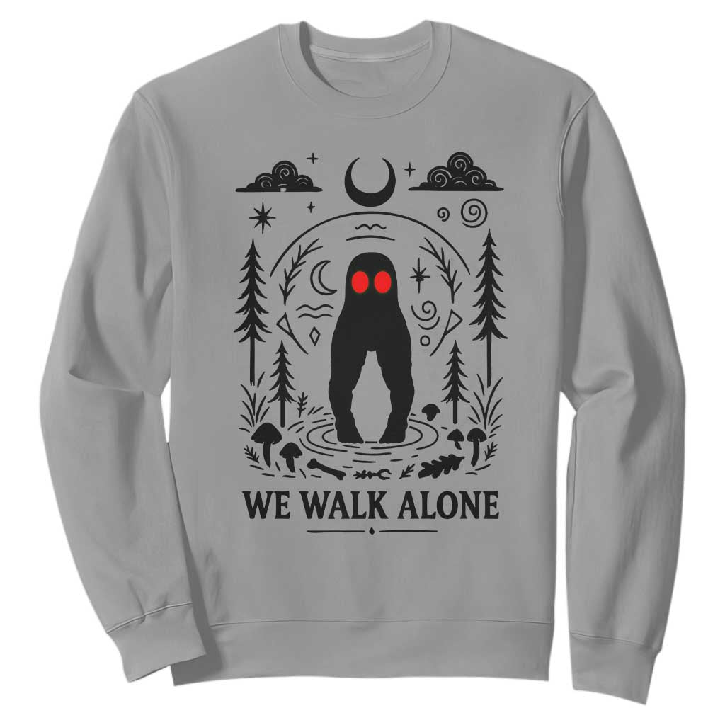 We Walk Alone Fresno Nightcrawler Sweatshirt California Cryptid Hunter TS12 Sport Gray Print Your Wear
