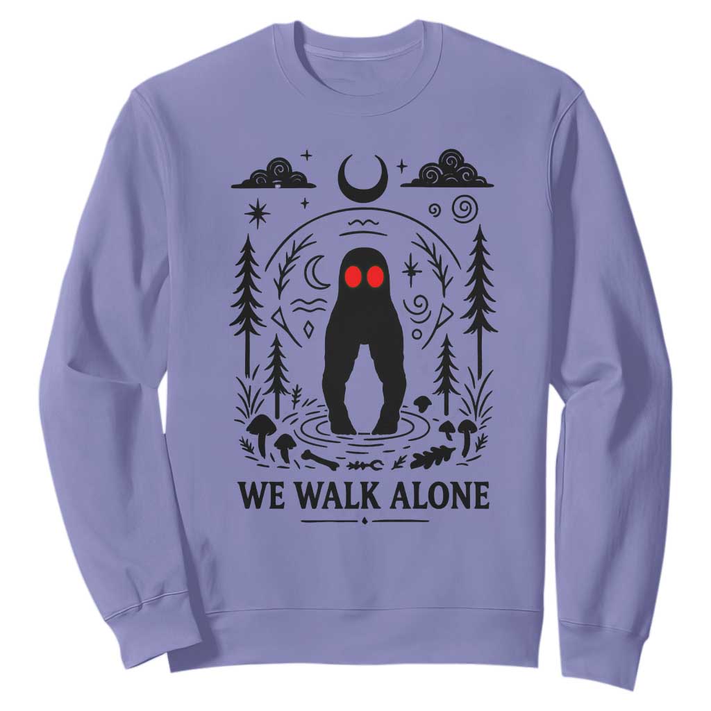 We Walk Alone Fresno Nightcrawler Sweatshirt California Cryptid Hunter TS12 Violet Print Your Wear