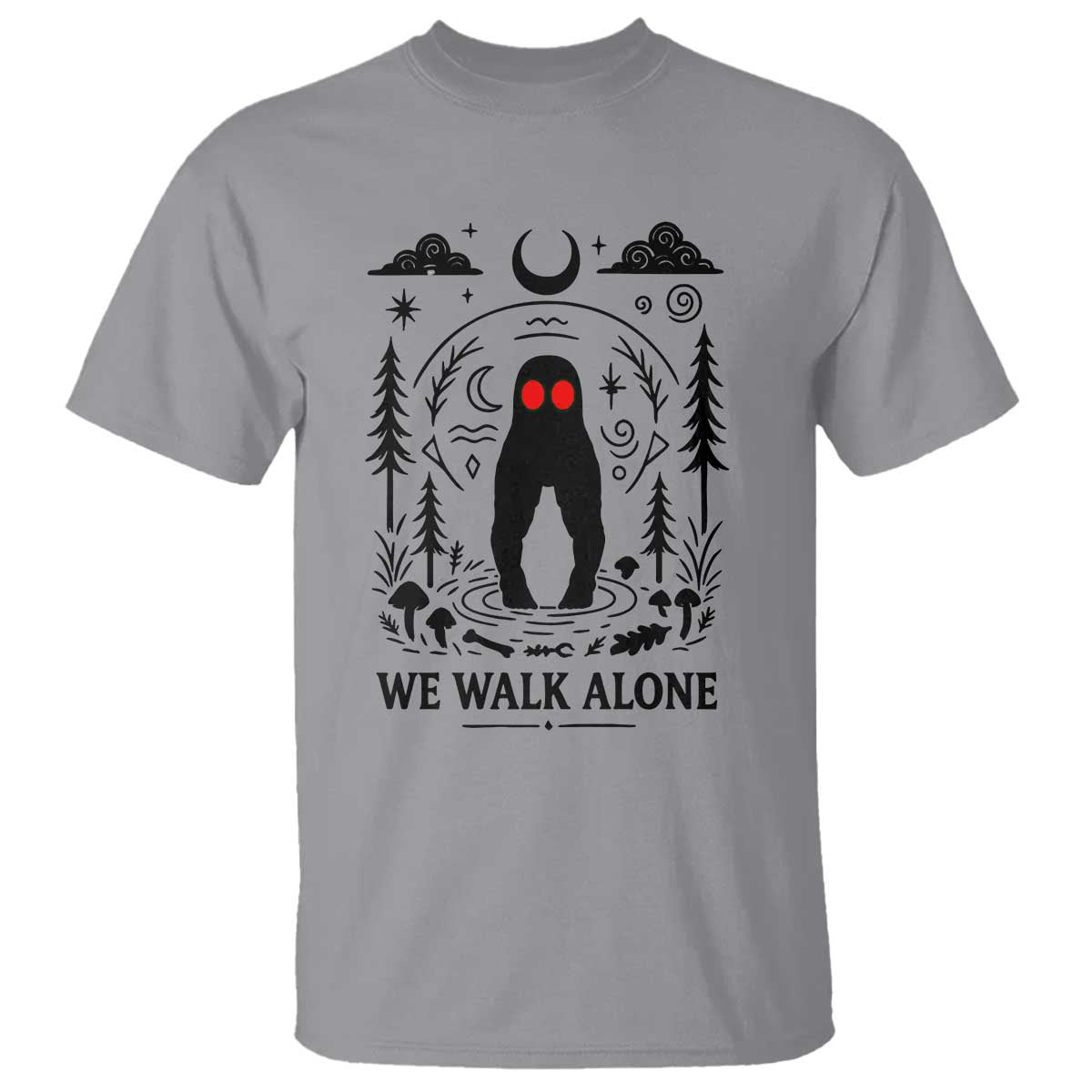 We Walk Alone Fresno Nightcrawler T Shirt California Cryptid Hunter TS12 Sport Gray Print Your Wear