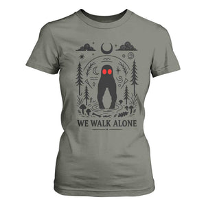 We Walk Alone Fresno Nightcrawler T Shirt For Women California Cryptid Hunter TS12 Military Green Print Your Wear
