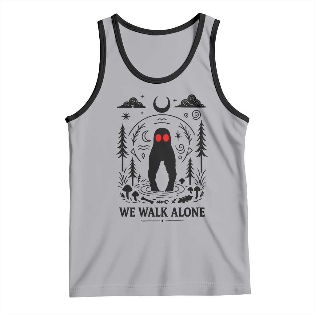 We Walk Alone Fresno Nightcrawler Tank Top California Cryptid Hunter TS12 Athletic Heather Black Print Your Wear