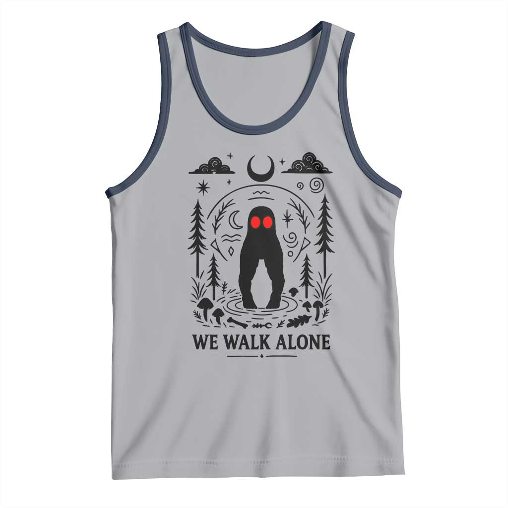 We Walk Alone Fresno Nightcrawler Tank Top California Cryptid Hunter TS12 Athletic Heather Navy Print Your Wear