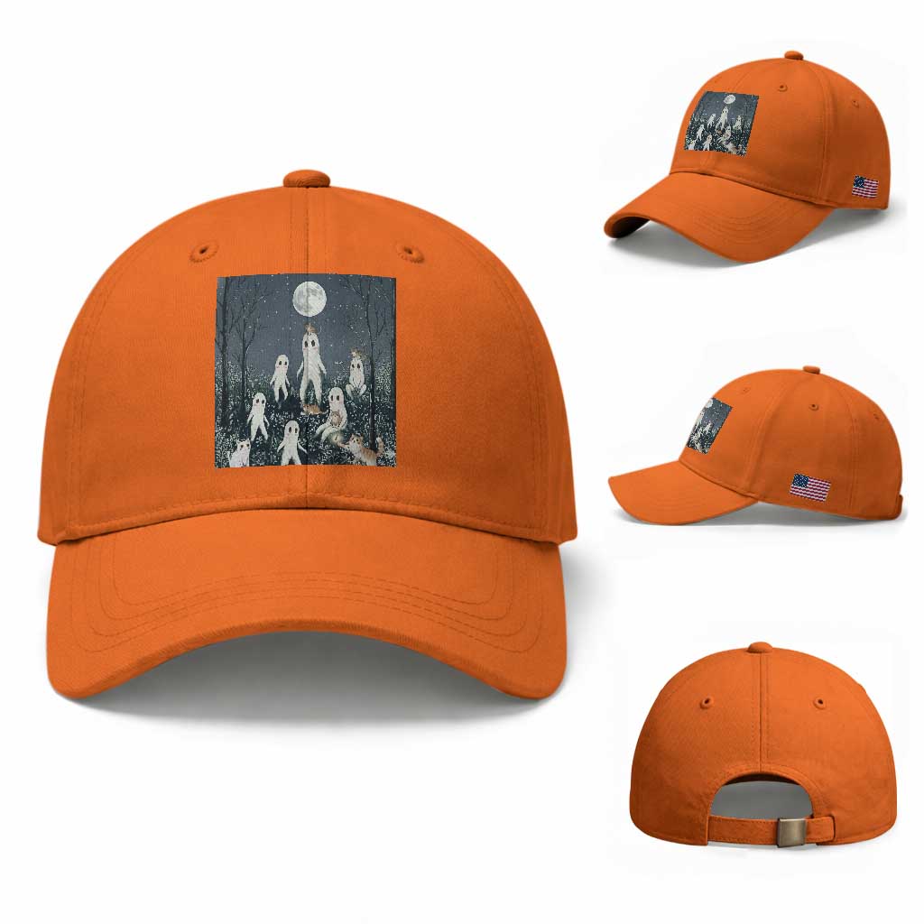 Fresno Nightkittens Nightcrawler Baseball Cap Funny Horror Cat Cryptid Lover Gift TS12 Baseball Cap Universal Fit Orange Print Your Wear