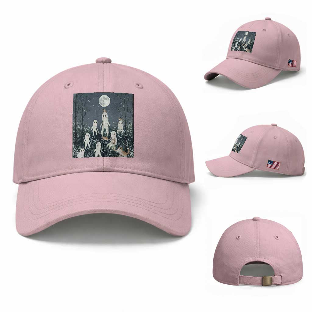 Fresno Nightkittens Nightcrawler Baseball Cap Funny Horror Cat Cryptid Lover Gift TS12 Baseball Cap Universal Fit Light Pink Print Your Wear