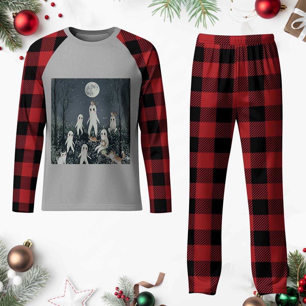 Fresno Nightkittens Nightcrawler Plaid Pajama Set Funny Horror Cat Cryptid Lover Gift TS12 Buffalo Plaid Print Your Wear