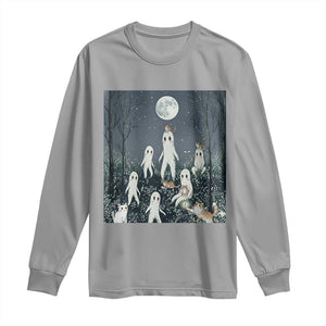 Fresno Nightkittens Nightcrawler Long Sleeve Shirt Funny Horror Cat Cryptid Lover Gift TS12 Sport Gray Print Your Wear