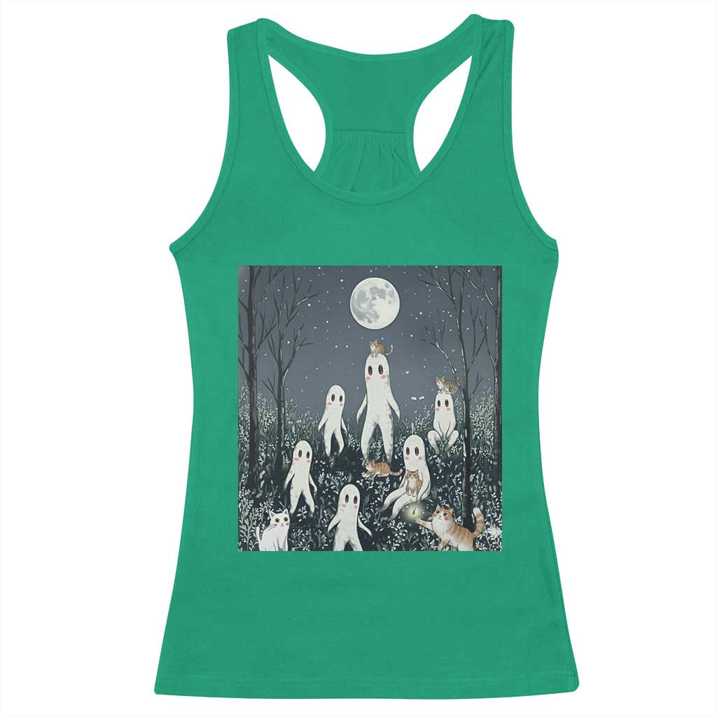 Fresno Nightkittens Nightcrawler Racerback Tank Top Funny Horror Cat Cryptid Lover Gift TS12 Irish Green Print Your Wear