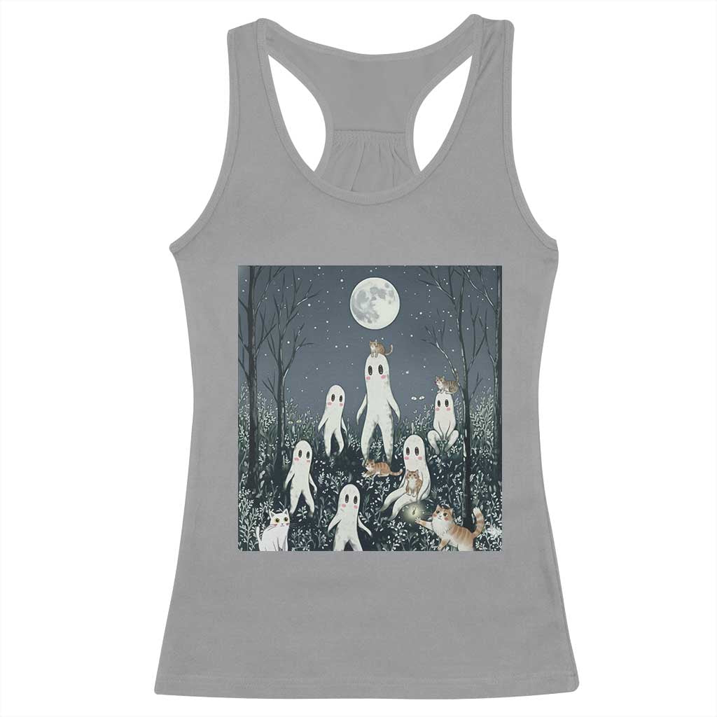 Fresno Nightkittens Nightcrawler Racerback Tank Top Funny Horror Cat Cryptid Lover Gift TS12 Sport Gray Print Your Wear