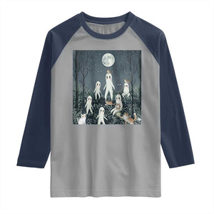 Fresno Nightkittens Nightcrawler Raglan Shirt Funny Horror Cat Cryptid Lover Gift TS12 Sport Gray Navy Print Your Wear