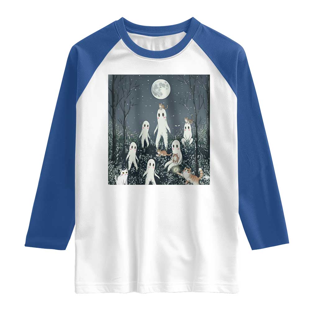 Fresno Nightkittens Nightcrawler Raglan Shirt Funny Horror Cat Cryptid Lover Gift TS12 White Royal Print Your Wear