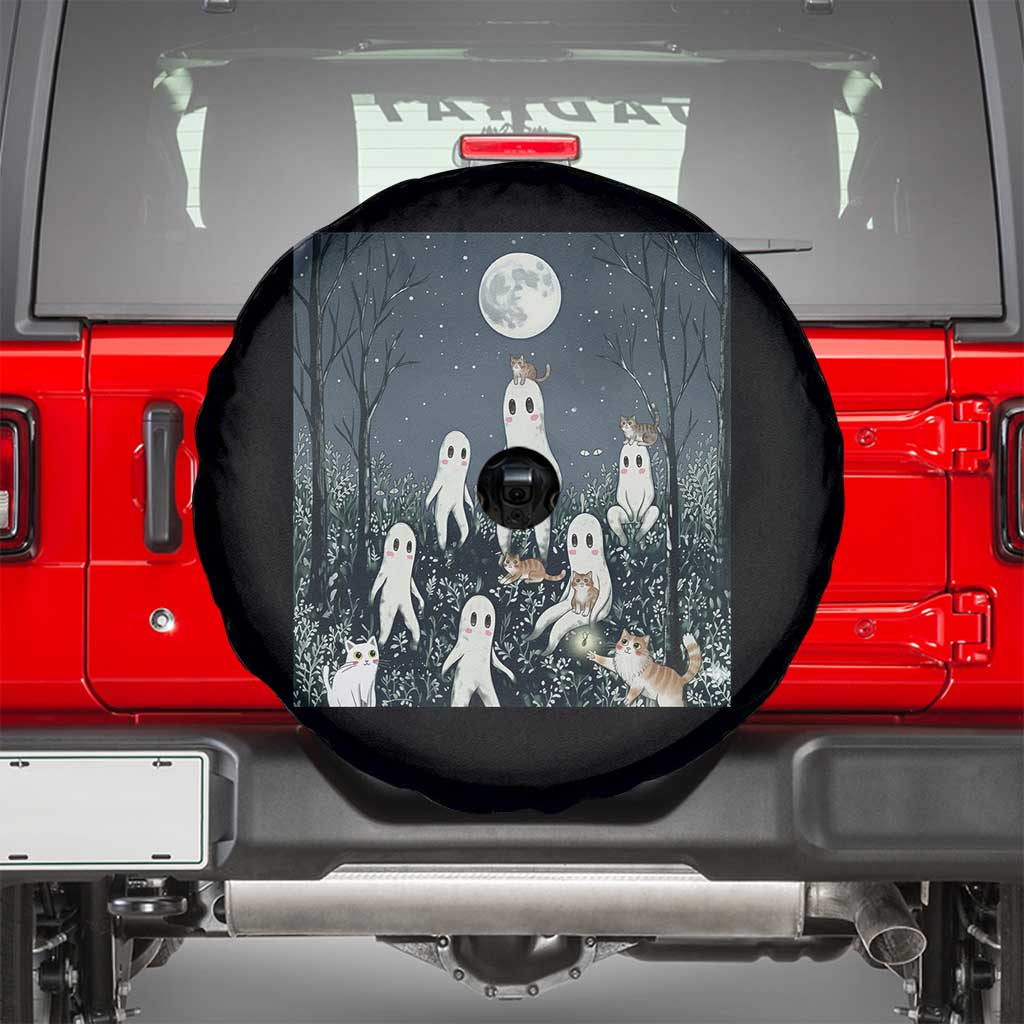 Fresno Nightkittens Nightcrawler Spare Tire Cover Funny Horror Cat Cryptid Lover Gift TS12 White Print Your Wear