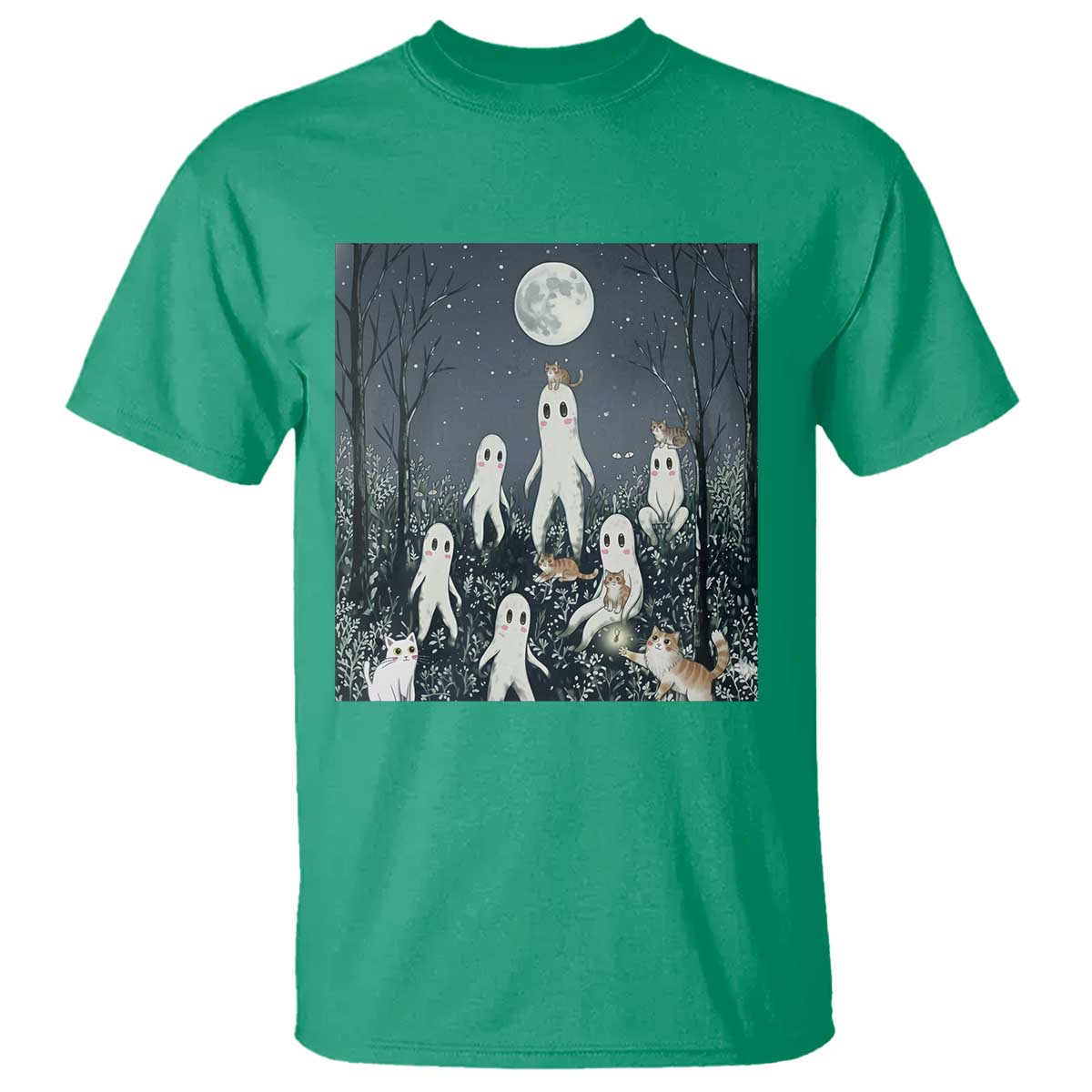 Fresno Nightkittens Nightcrawler T Shirt Funny Horror Cat Cryptid Lover Gift TS12 Irish Green Print Your Wear