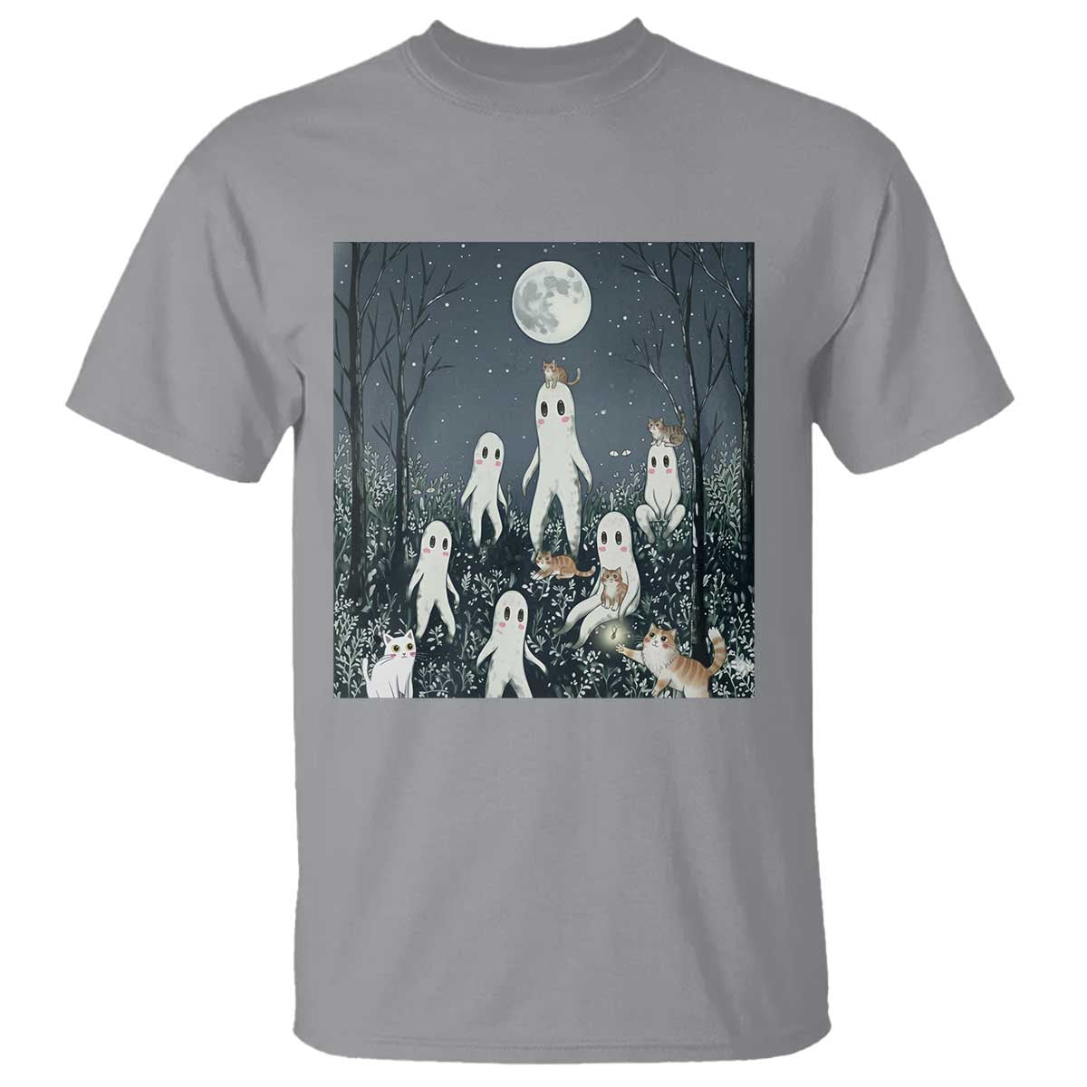 Fresno Nightkittens Nightcrawler T Shirt Funny Horror Cat Cryptid Lover Gift TS12 Sport Gray Print Your Wear