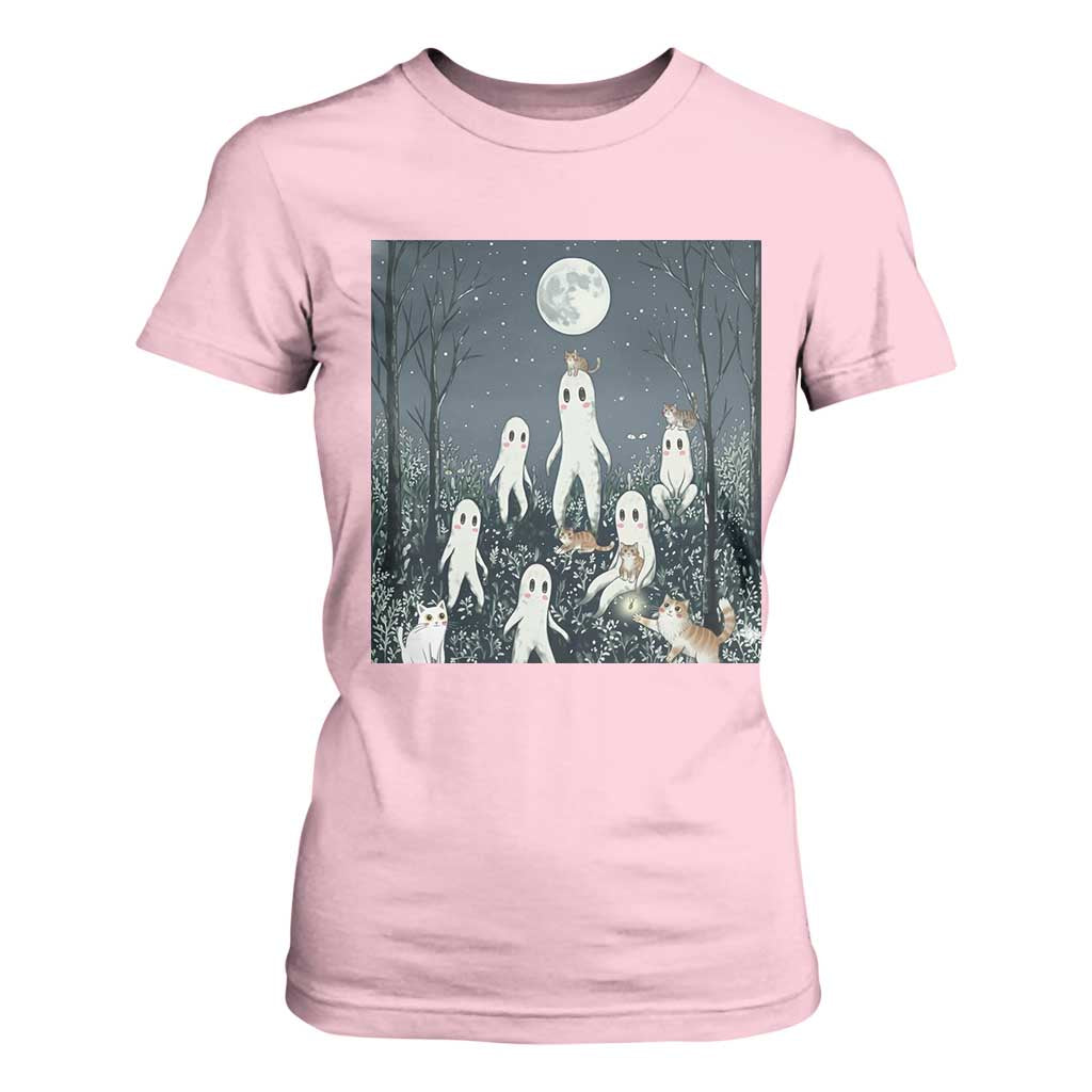 Fresno Nightkittens Nightcrawler T Shirt For Women Funny Horror Cat Cryptid Lover Gift TS12 Light Pink Print Your Wear