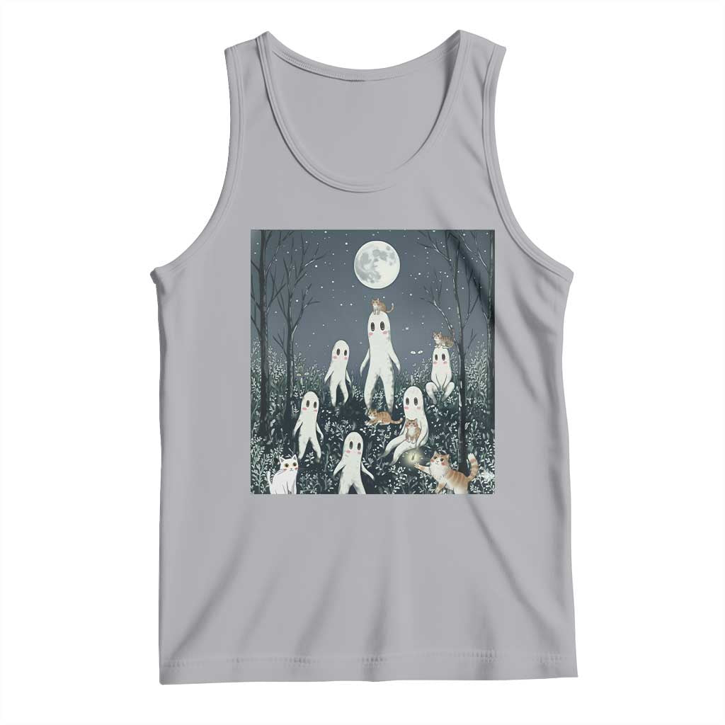 Fresno Nightkittens Nightcrawler Tank Top Funny Horror Cat Cryptid Lover Gift TS12 Athletic Heather Print Your Wear