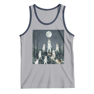 Fresno Nightkittens Nightcrawler Tank Top Funny Horror Cat Cryptid Lover Gift TS12 Athletic Heather Navy Print Your Wear