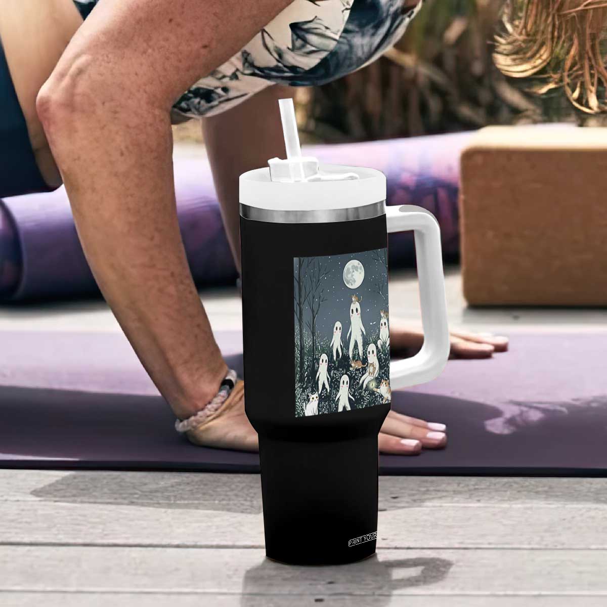 Fresno Nightkittens Nightcrawler Tumbler With Handle Funny Horror Cat Cryptid Lover Gift TS12 Print Your Wear