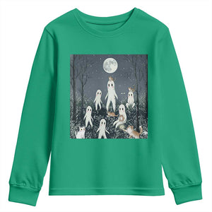 Fresno Nightkittens Nightcrawler Youth Sweatshirt Funny Horror Cat Cryptid Lover Gift TS12 Irish Green Print Your Wear