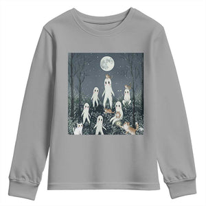 Fresno Nightkittens Nightcrawler Youth Sweatshirt Funny Horror Cat Cryptid Lover Gift TS12 Sport Gray Print Your Wear
