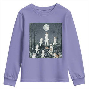 Fresno Nightkittens Nightcrawler Youth Sweatshirt Funny Horror Cat Cryptid Lover Gift TS12 Violet Print Your Wear