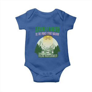 Fresno Nightcrawler Baby Onesie Everyone Is Gangster Til The Pants Start Walkin TS12 Royal Blue Print Your Wear