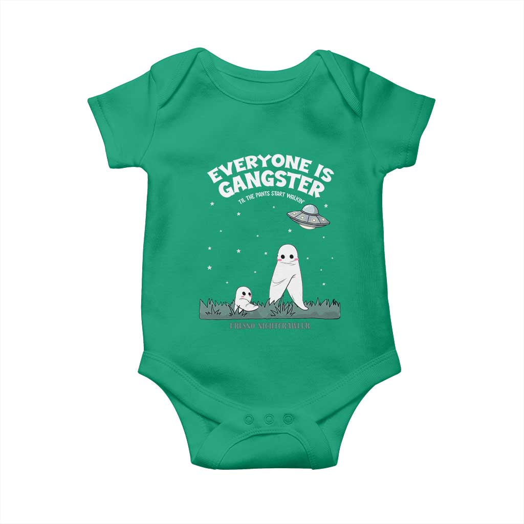 Gangster Til The Pants Start Walkin Nightcrawler Baby Onesie Funny Cryptid Hunter TS12 Irish Green Print Your Wear
