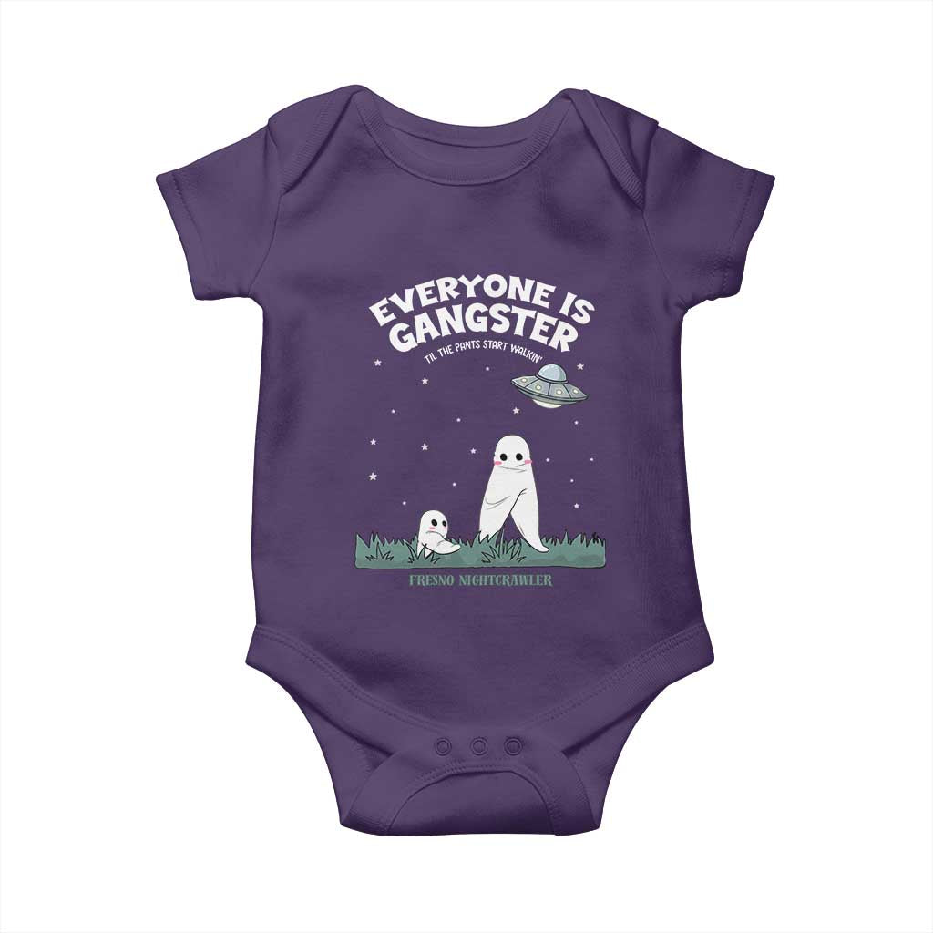 Gangster Til The Pants Start Walkin Nightcrawler Baby Onesie Funny Cryptid Hunter TS12 Purple Print Your Wear