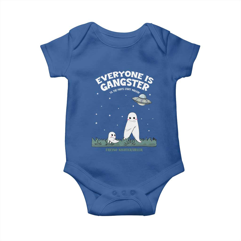 Gangster Til The Pants Start Walkin Nightcrawler Baby Onesie Funny Cryptid Hunter TS12 Royal Blue Print Your Wear
