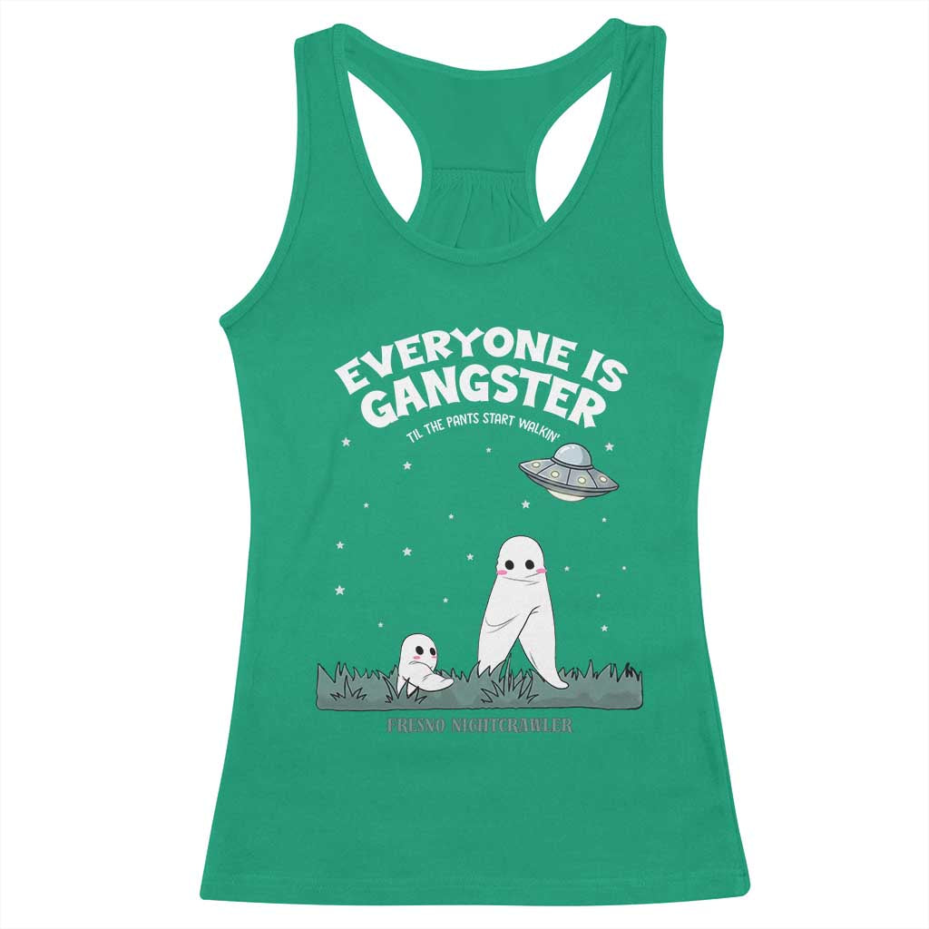 Gangster Til The Pants Start Walkin Nightcrawler Racerback Tank Top Funny Cryptid Hunter TS12 Irish Green Print Your Wear
