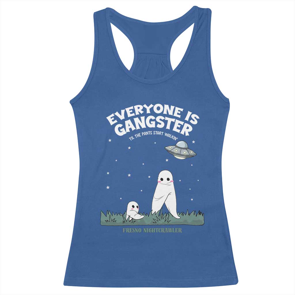 Gangster Til The Pants Start Walkin Nightcrawler Racerback Tank Top Funny Cryptid Hunter TS12 Royal Blue Print Your Wear