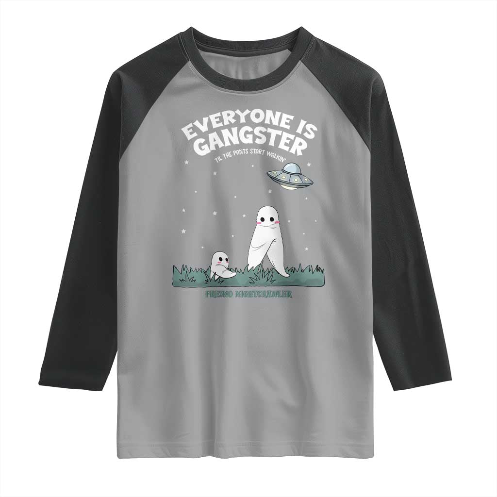 Gangster Til The Pants Start Walkin Nightcrawler Raglan Shirt Funny Cryptid Hunter TS12 Sport Gray Black Print Your Wear