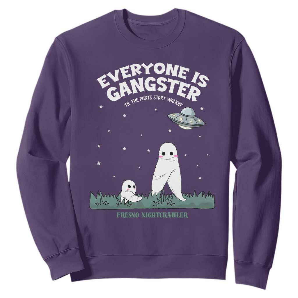 Gangster Til The Pants Start Walkin Nightcrawler Sweatshirt Funny Cryptid Hunter TS12 Purple Print Your Wear