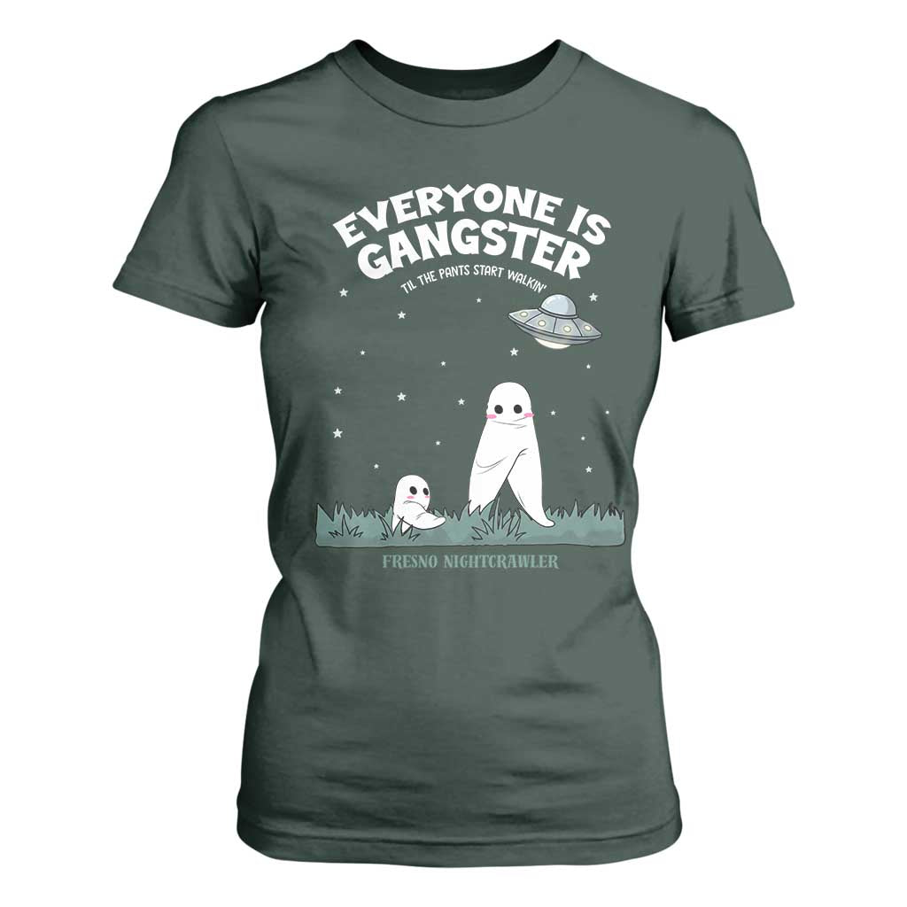 Gangster Til The Pants Start Walkin Nightcrawler T Shirt For Women Funny Cryptid Hunter TS12 Dark Forest Green Print Your Wear