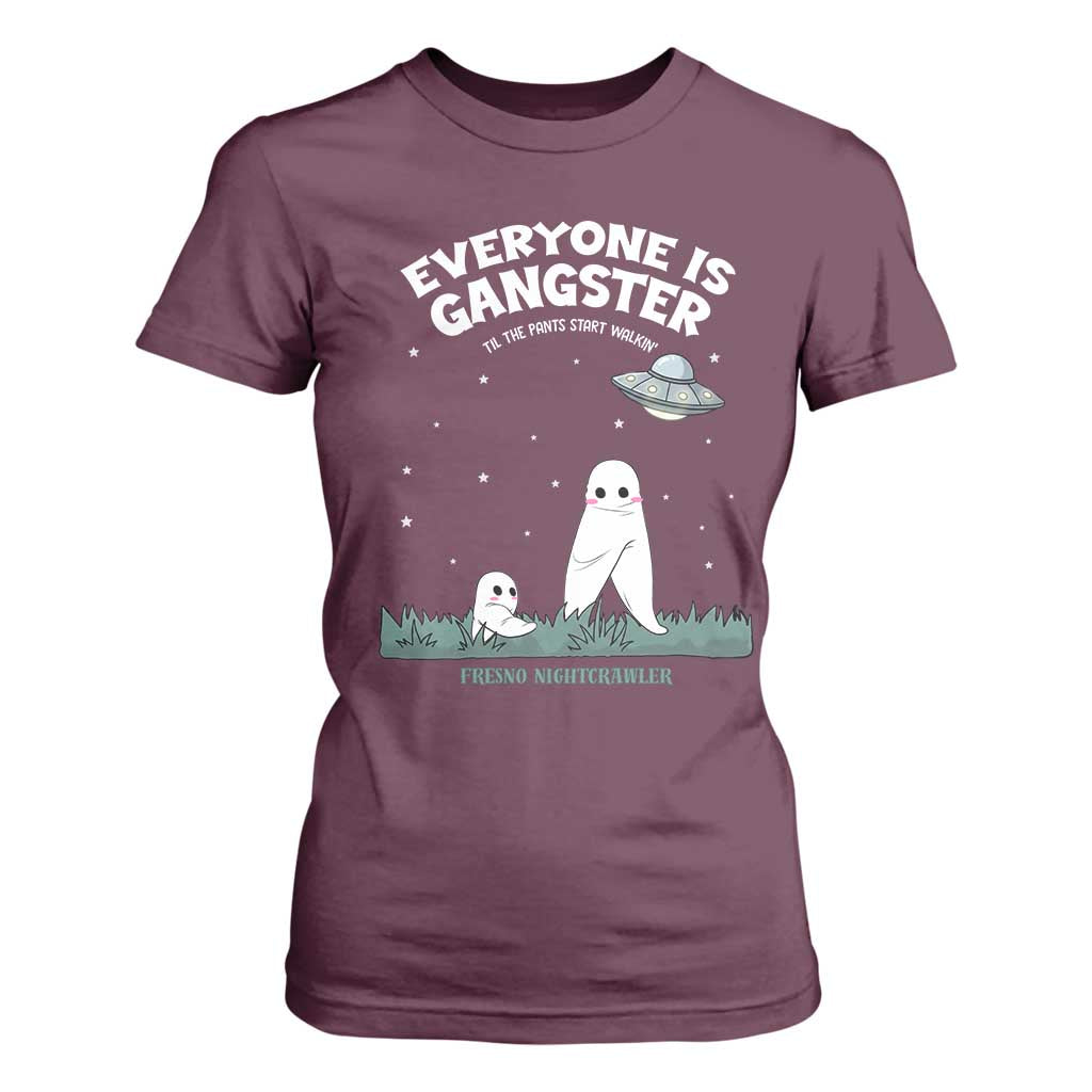 Gangster Til The Pants Start Walkin Nightcrawler T Shirt For Women Funny Cryptid Hunter TS12 Maroon Print Your Wear