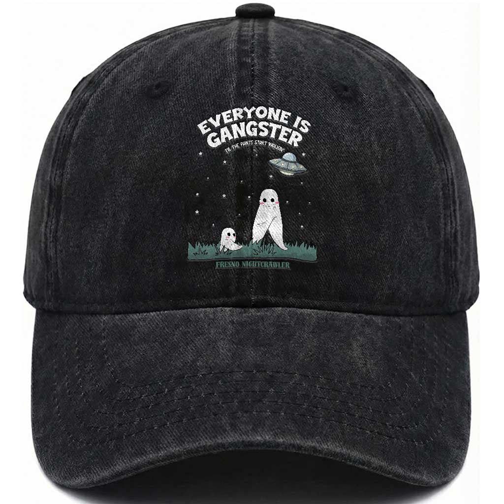 Gangster Til The Pants Start Walkin Nightcrawler Washed Cotton Baseball Cap Funny Cryptid Hunter TS12 Print Your Wear
