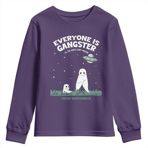 Gangster Til The Pants Start Walkin Nightcrawler Youth Sweatshirt Funny Cryptid Hunter TS12 Purple Print Your Wear