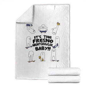 Its The Fresno Nightcrawler Baby Throw Blanket Funny Cryptid Skate Style Gift TS12 White Print Your Wear